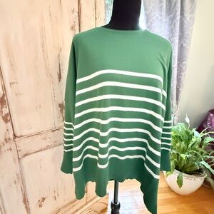 MERSEA Amour Sweater | Everglade + White Stripes. OS
